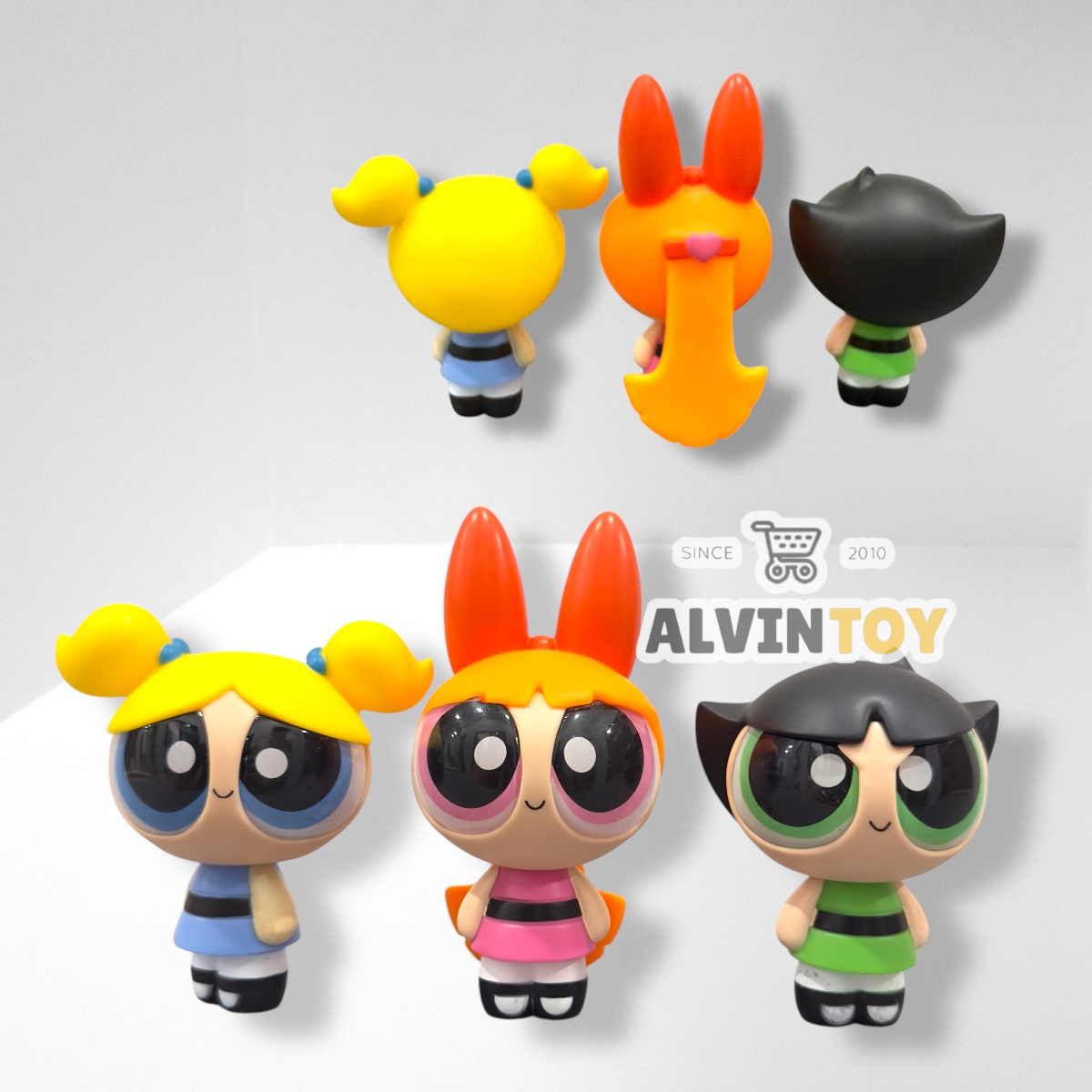 โมเดล Powerpuff Girls - พาวเวอร์พัฟฟ์เกิลส์ ชุด 3 ตัว ขนาดความสูง 9-12 ซม.