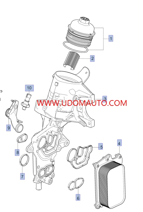ชุดออยคูลเลอร์ทั้งชุด+โอริง CHEVROLET COLORADO โคโรลาโด ปี2012-2015