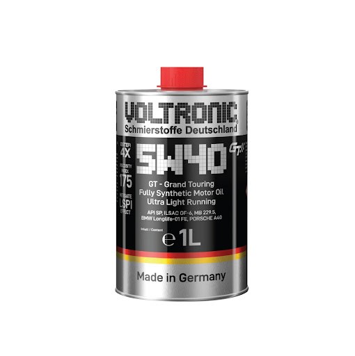น้ำมันเครื่อง VOLTRONIC 5W40 GT API RCสังเคราะห์แท้ 100% (ขนาด 1 ลิตร)