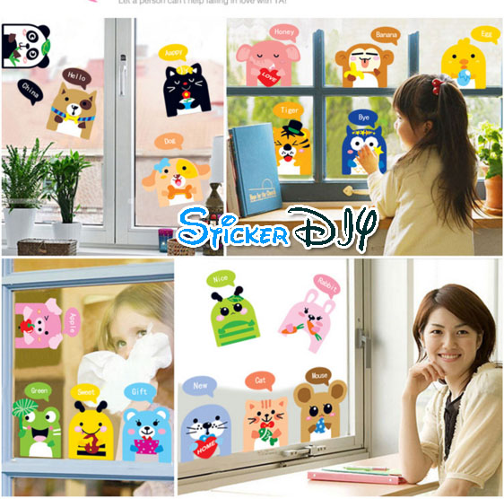 Transparent Wall Sticker สติ๊กเกอร์ติดสวิตช์ไฟ หนอนหนังสือ Nice (7x12.5cm.)