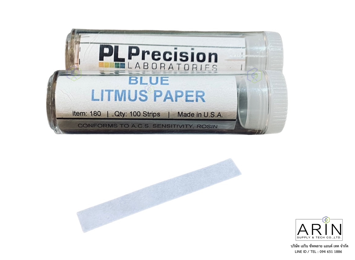 กระดาษลิตมัส(Litmus) น้ำเงิน ,100strip - PL Precision U.S.A.