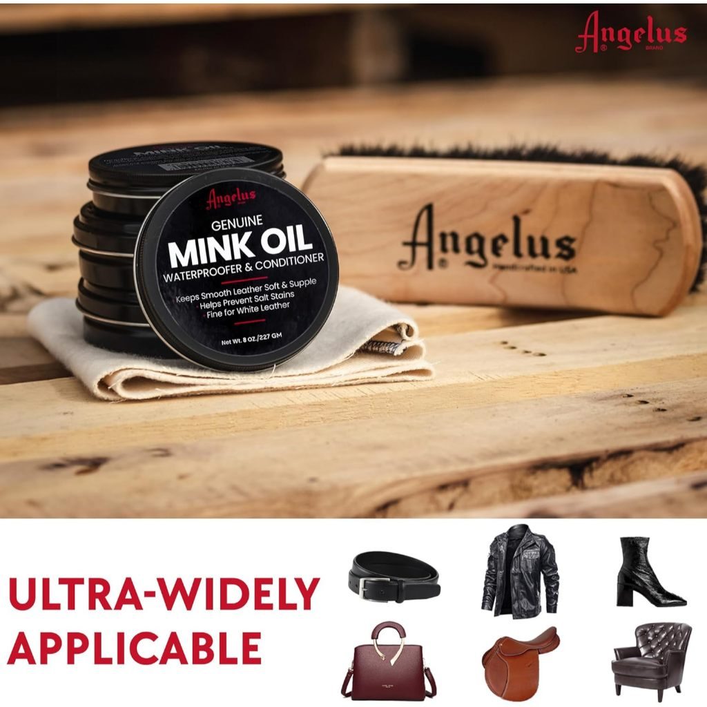 ANGELUS GENUINE MINK OIL PASTE ครีมช่วยบำรุง และถนอมหนัง ขนาด 3oz. Made in USA