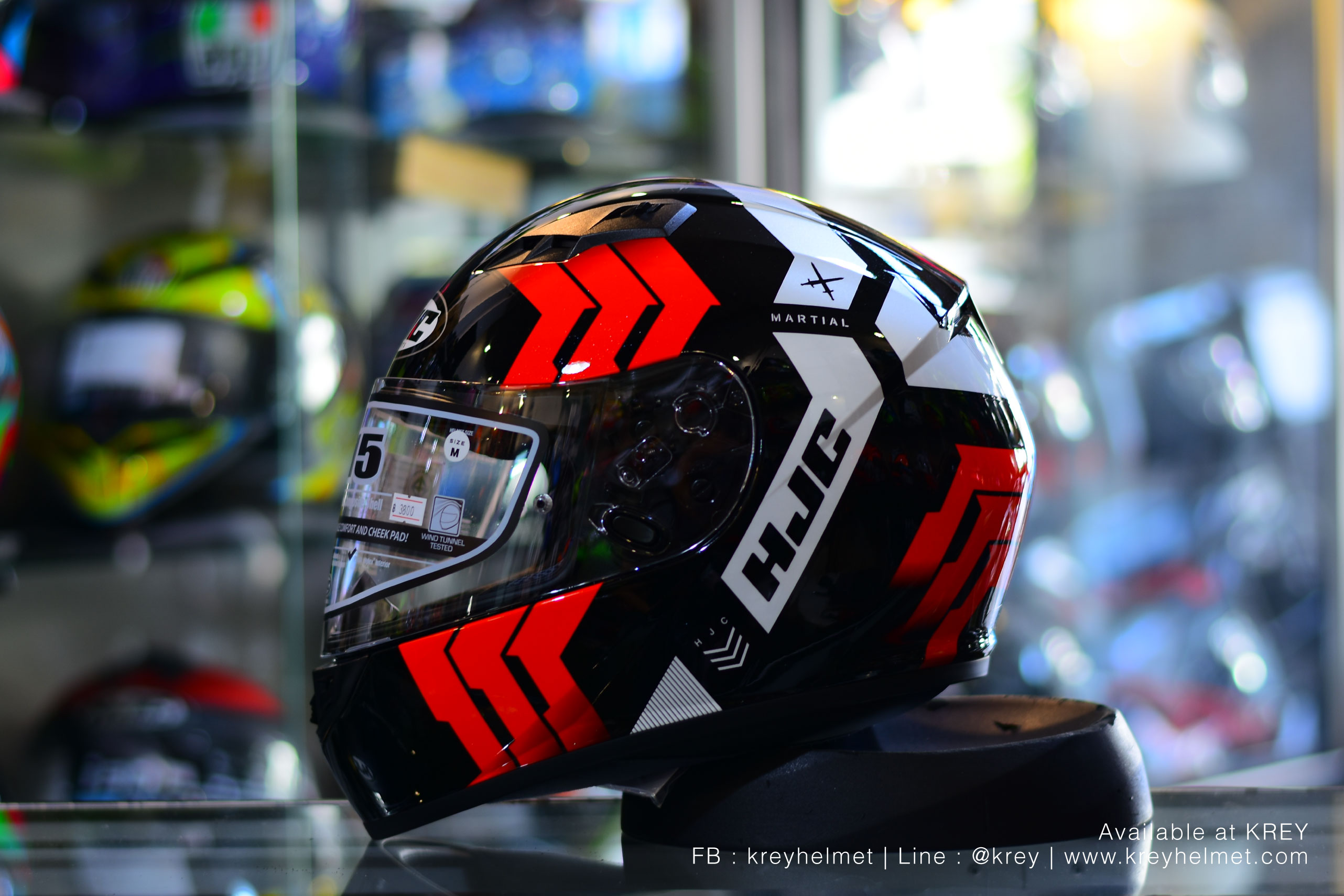 HJC CS-15 MARTIAL BLACK RED