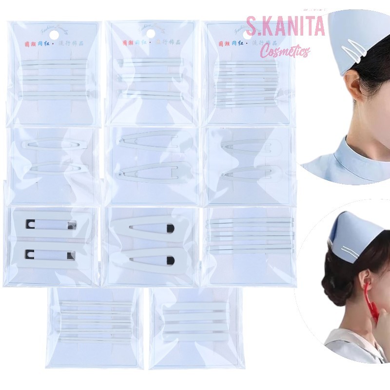 กิ๊บสีขาว กิ้บ ติดผม พยาบาล ติดหมวก White Hair Clip for Nurse