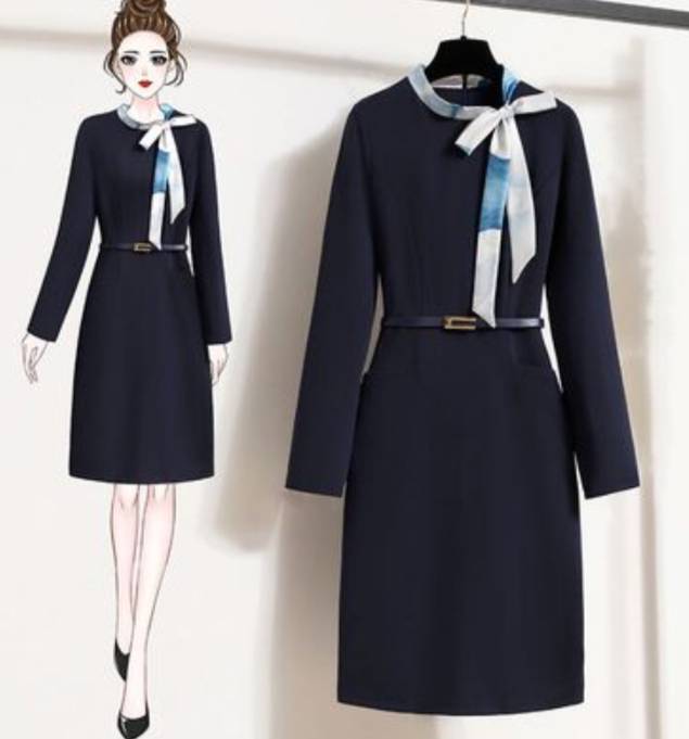 ชุดพนักงานต้อนรับคลินิก ชุดต้อนรับแอร์โฮสเตส ชุดพนักงานขาย