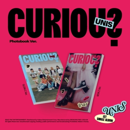 ( Pre-Order ) UNIS 1st Single Album CURIOUS ( Photobook ver ) Set 2 ver * มี Poster พับภายในกล่อง * วางจำหน่าย 7 / 8 / 2024