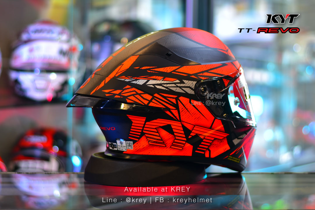 KYT model TT REVO Combustion Red Matt