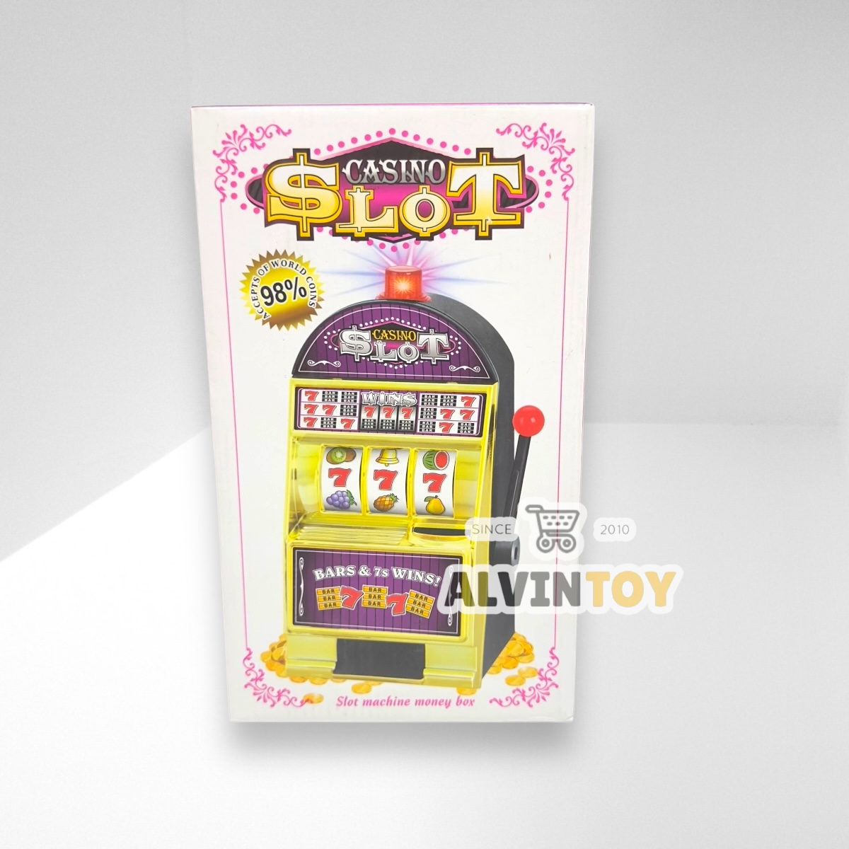 Casino Jackpot Slot Machine - ตู้สล็อต ใส่เหรียญได้ มีไฟ มีเสียง มีเหรียญออก