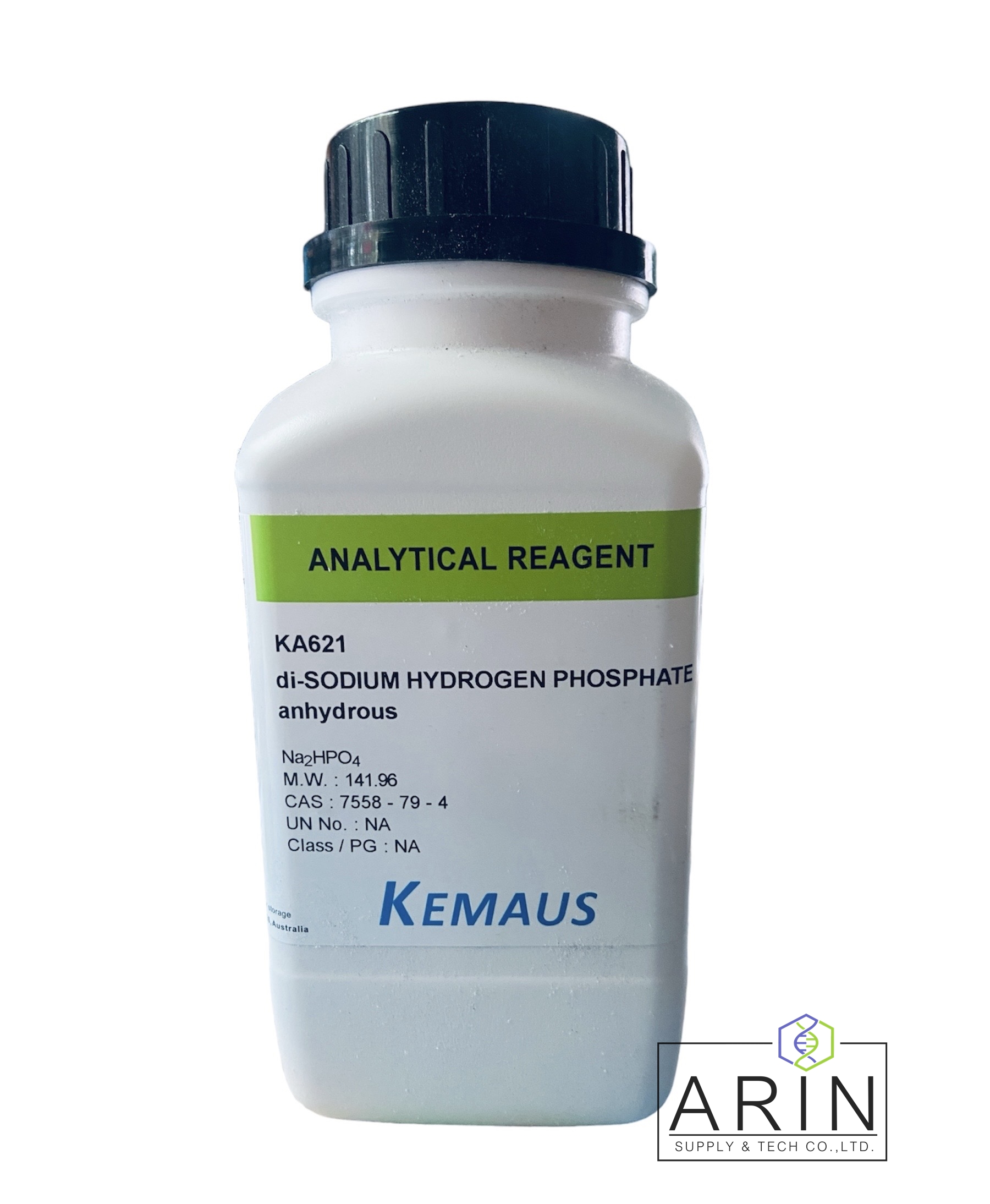 di-Sodium Hydrogen Phosphate Anhydrous 99% AR Grade ,500g #KA621 - KemAus (Australia)
