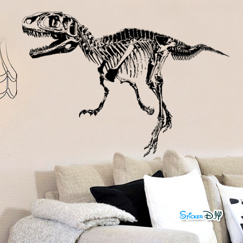 Transparent wall sticker สติ๊กเกอร์ติดผนัง Dinosaur fossil (กว้าง104cm.xสูง68cm)