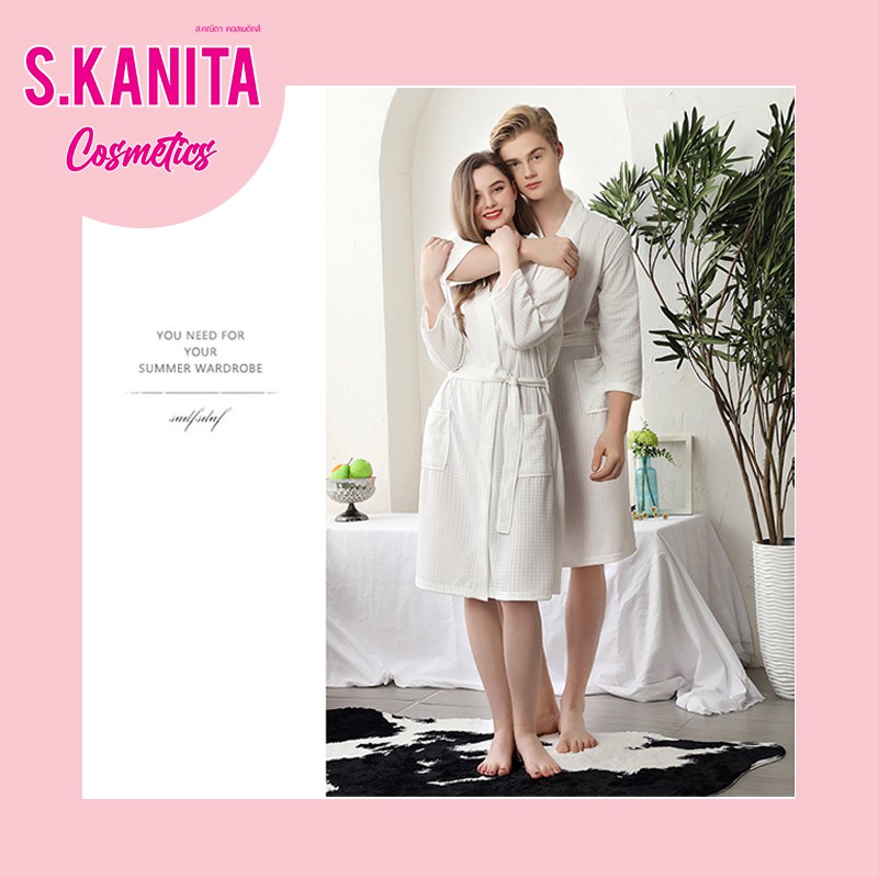 ชุดคลุมอาบน้ำ ชุดคลุมข้างนอก ผู้หญิง ผู้ชาย (1 piece) bathrobe for man and woman (1 piece)
