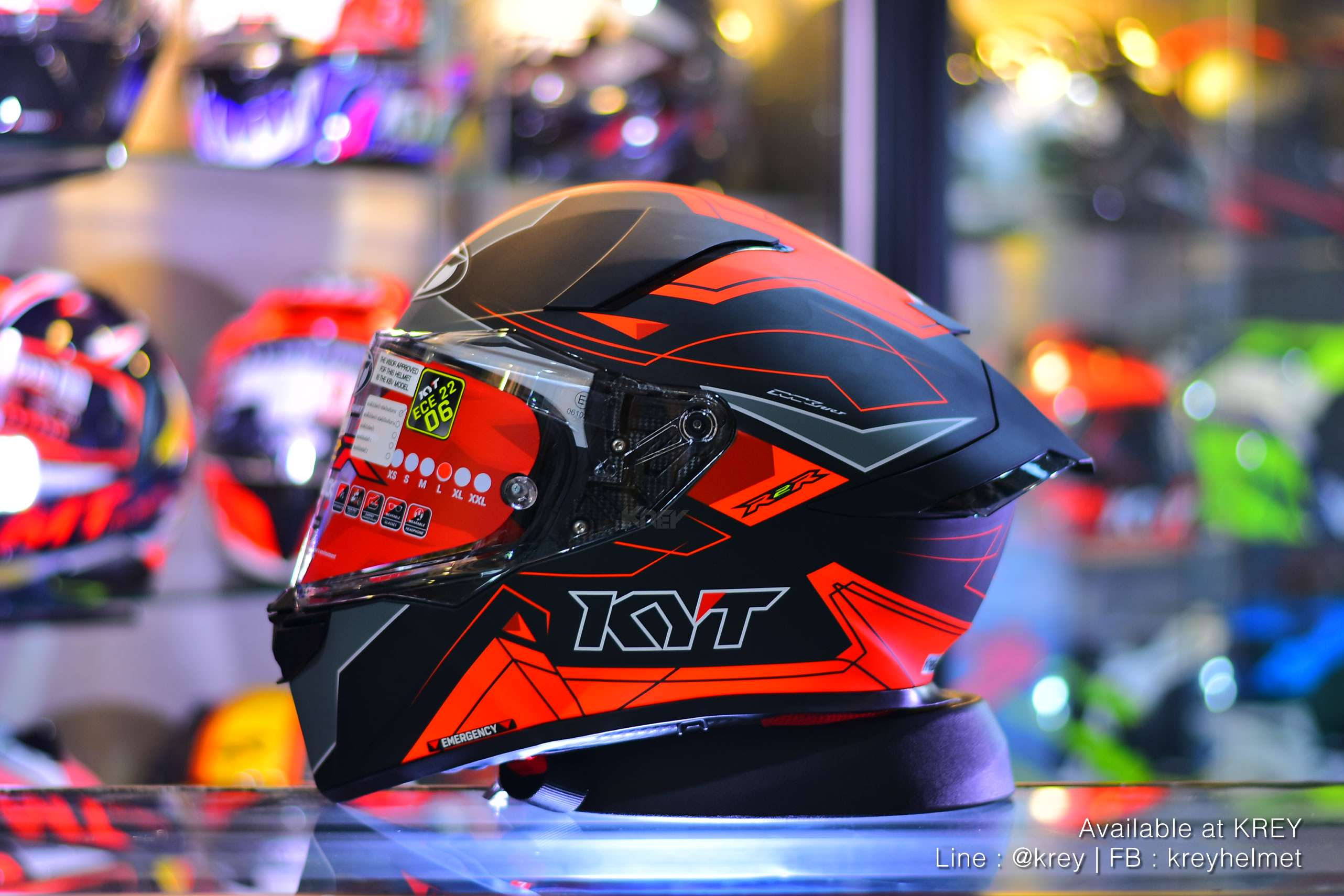 KYT model R2R Pro Led Matt Black Red