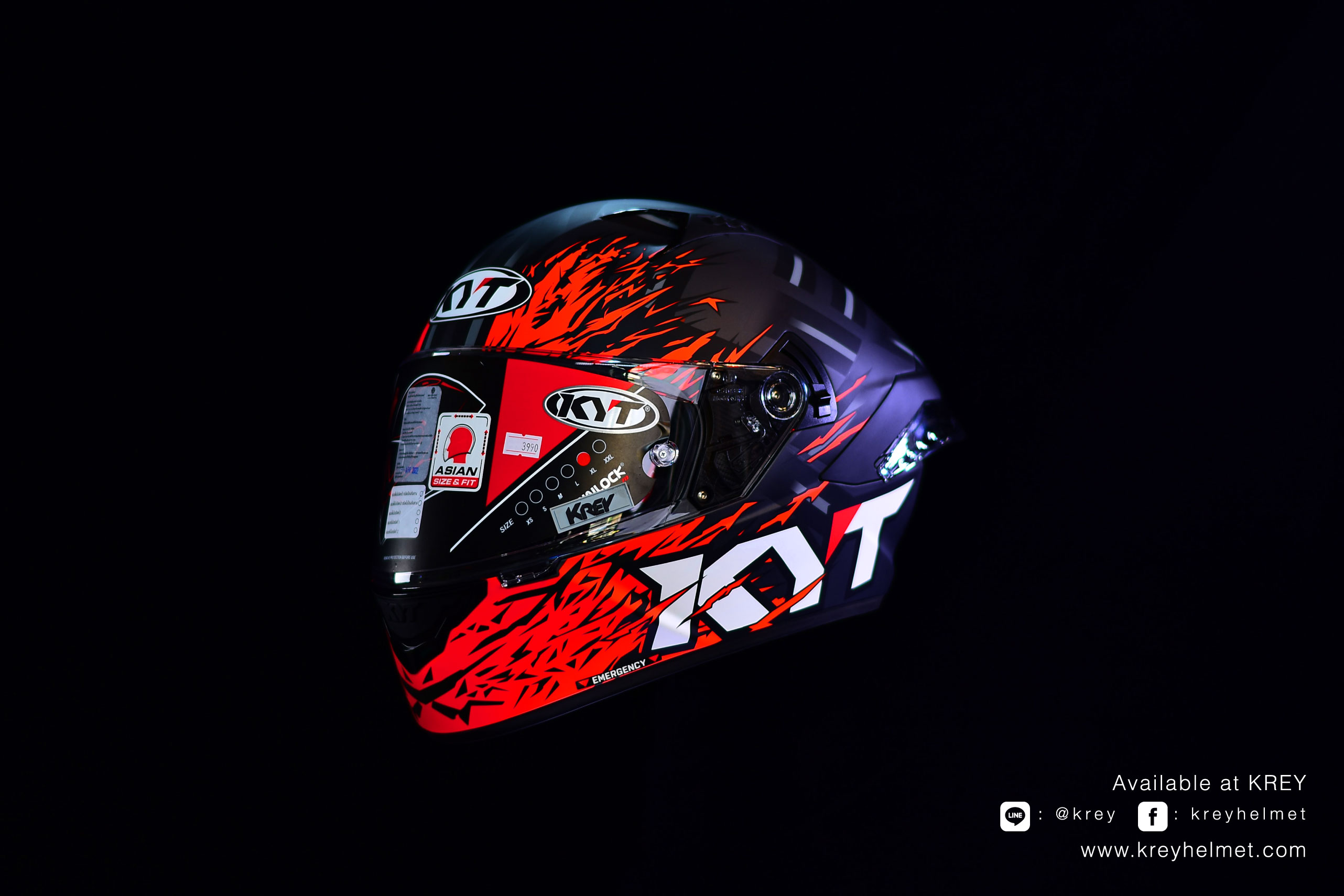 KYT model NFR Flaming Matt Grey/Red