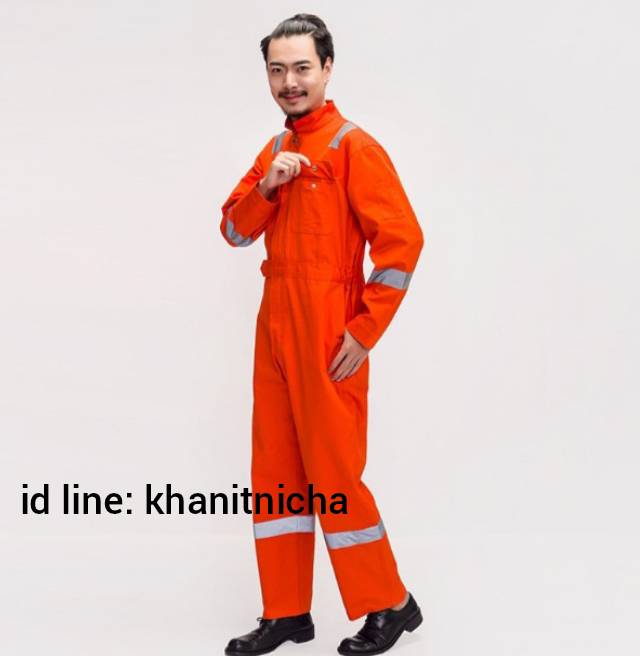 ชุดหมีช่าง ช่างหมีช่างไฟฟ้า ชุดหมีช่างปะปา ชุดหมีช่างโรงงาน สีน้ำเงิน สีส้ม สีกรมท่า