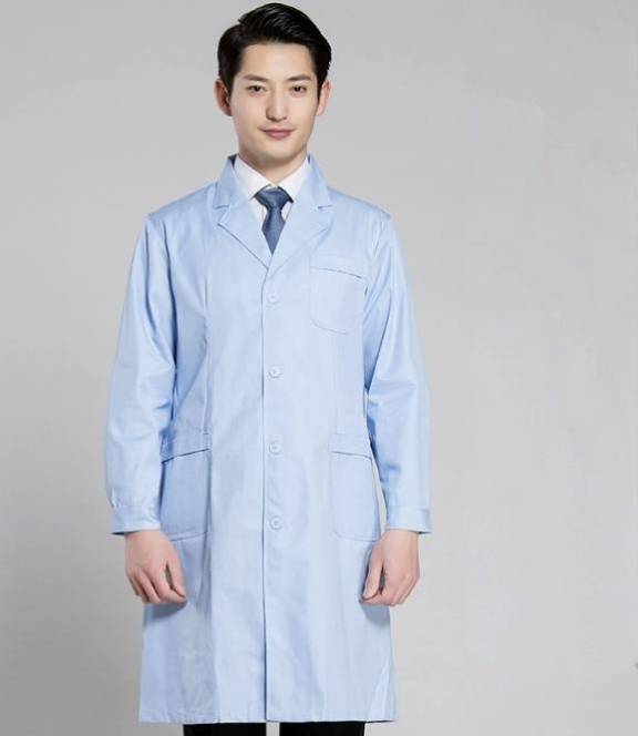 เสื้อกาวน์คุณหมอ เสื้อคลุม เสื้อกาวน์เภสัชกร สีขาว สีฟ้า