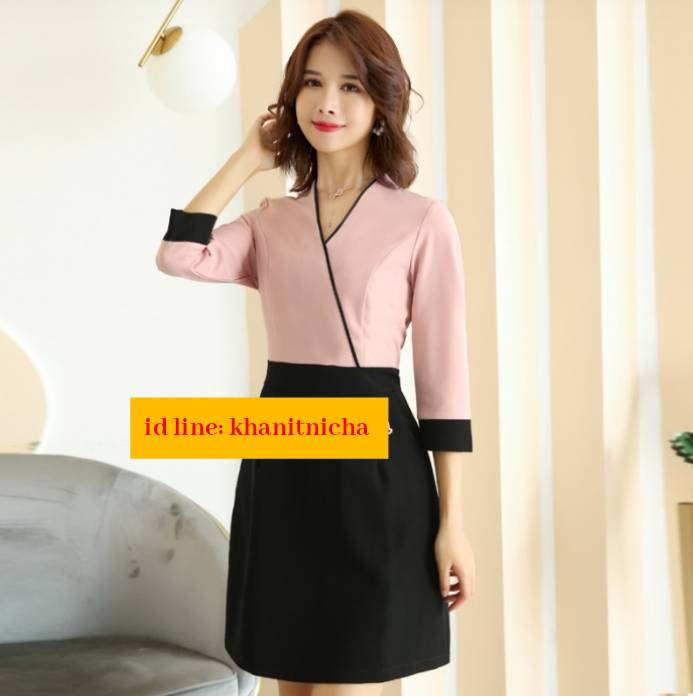 ชุดยูนิฟอร์มคลินิกความงาม ชุดนวดสปา ชุดพนักงานเสริมสวย