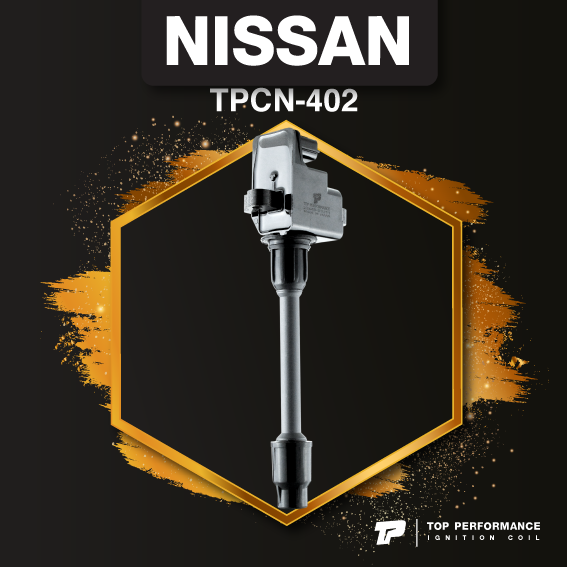 (ประกัน 3 เดือน) คอยล์จุดระเบิด NISSAN CEFIRO A32 ตัวยาว VQ20DE - TPCN-402 - TOP PERFORMANCE JAPAN - คอยล์หัวเทียน คอย์ไฟ นิสสัน เซฟิโร่ 22448-31U11