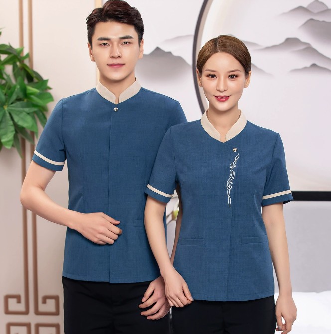 ชุดฟอร์มพนักงานทำความสะอาด เสื้อแม่บ้าน พ่อบ้าน เบลบอย