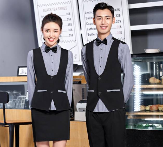 เสื้อกั๊กพนักงานไนท์คลับ บาร์ พนักงานโรงหนัง ชุดพนักงานร้านอาหาร
