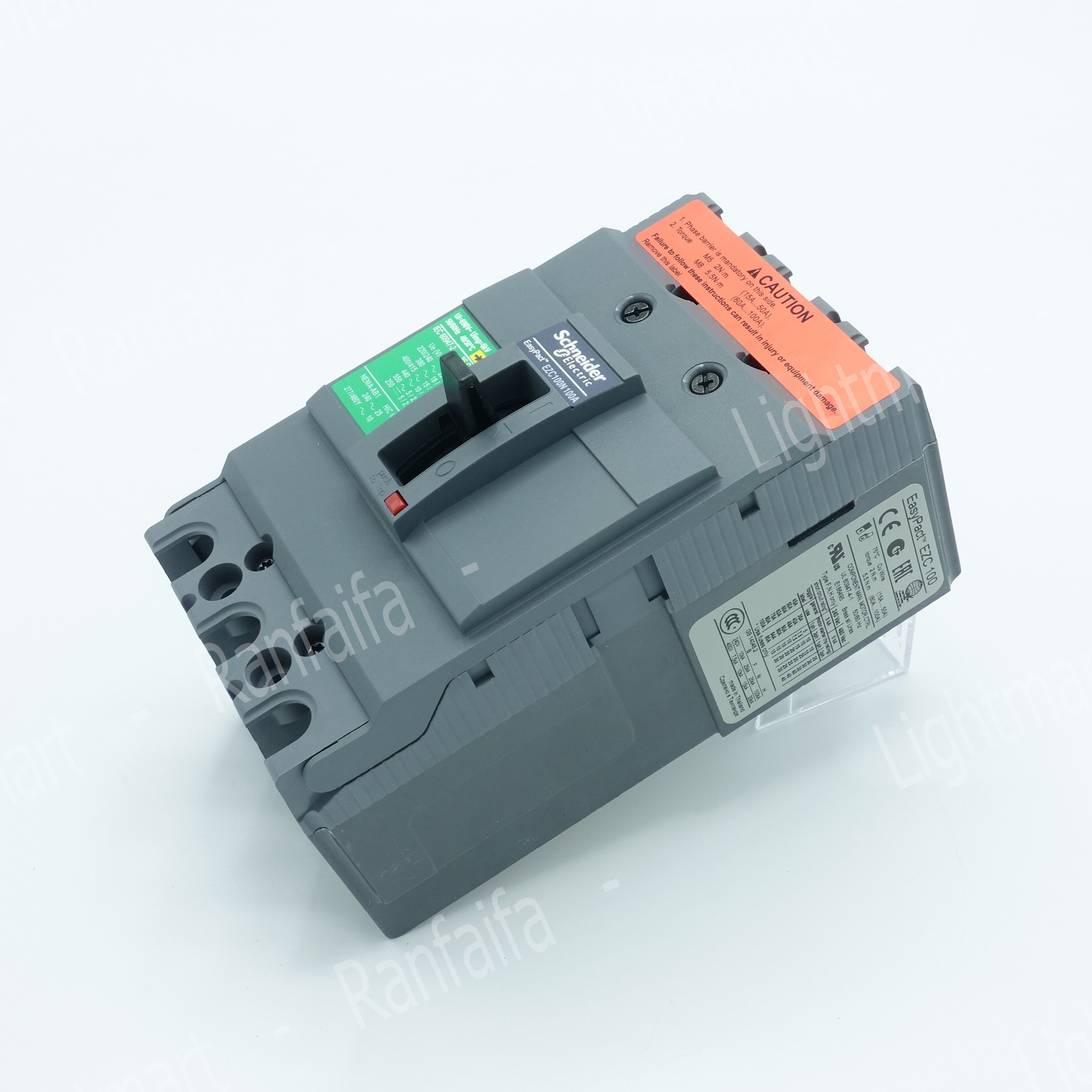 เมนเบรกเกอร์ 3P EZC100N (15kA) Schneider