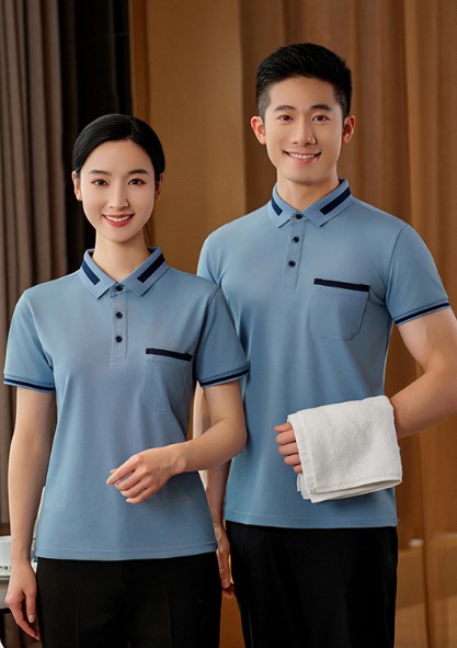 เสื้อแม่บ้านโปโล ชุดพนักงานทำความสะอาด เสื้อแม่บ้าน พ่อบ้าน เบลบอย