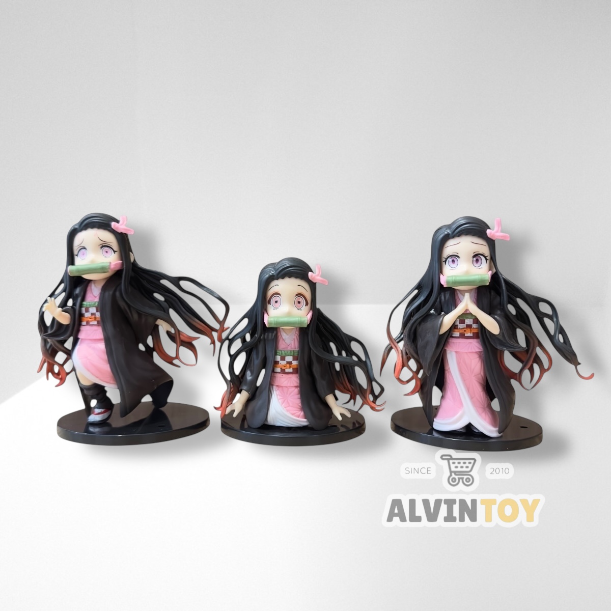 Action Figure Kimetsu no Yaiba โมเดลดาบพิฆาตอสูร เซ็ต 6 ตัว ขนาดความสูง 8.5 - 10 ซม. มีฐาน งานสวย
