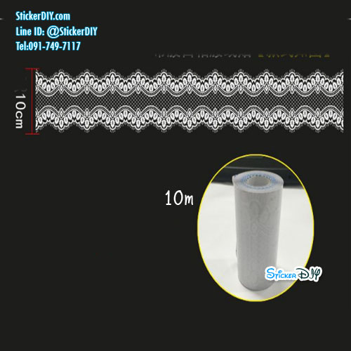 Border Transparent Wall Sticker สติ๊กเกอร์ติดผนังแต่งขอบ WP025 (กว้าง10cm.xสูง10m.)