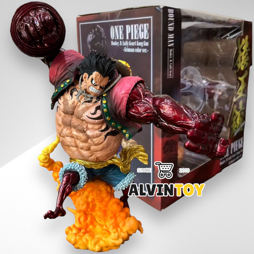 ฟิกเกอร์ One Piece Monkey D Luffy Gear 4 - model luffy gear 4 ขนาดความสูง 25 cm. ผลิตจาก PVC คุณภาพดี หนักๆ ตันๆ