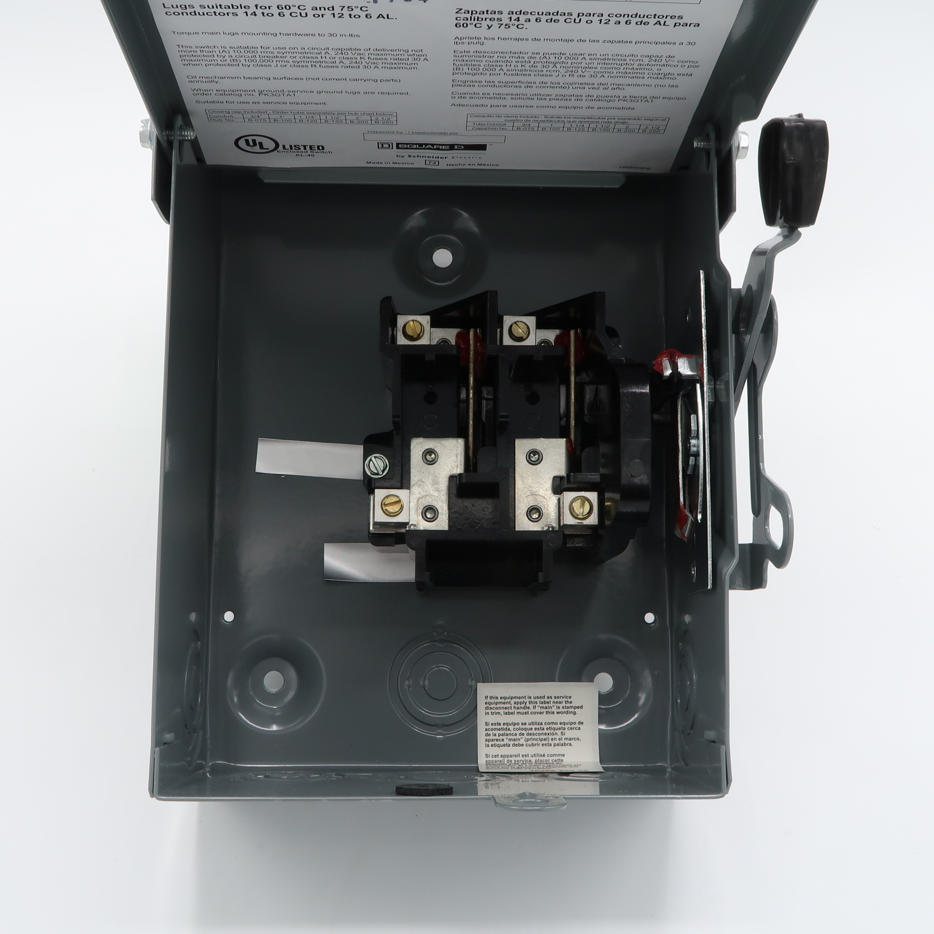 เซฟตี้สวิทซ์ 2P 30A 240V Non-Fuse (กันน้ำ)