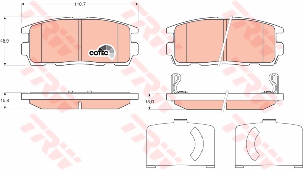 ผ้าดิสเบรคหลัง CAPTIVA ทุกรุ่น / Rear Brake Pads