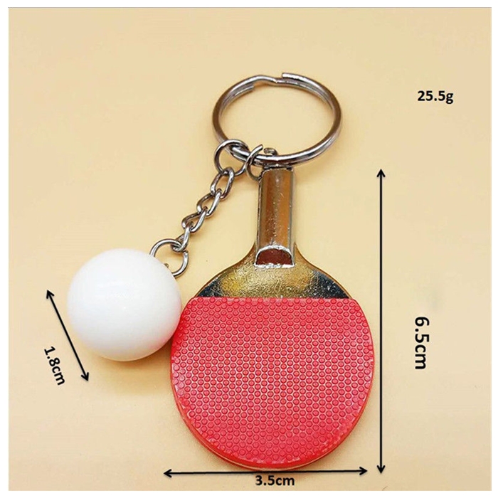 พวงกุญแจปิงปอง แพ็คถุงแก้ว ติดโบว์พร้อมป้ายชื่อ