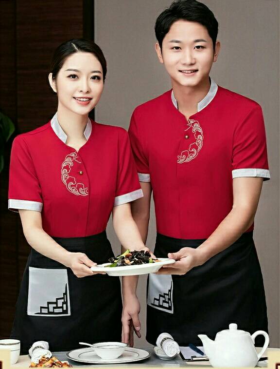 เสื้อพนักงานเสริฟ ร้านอาหารจีน ญี่ปุน