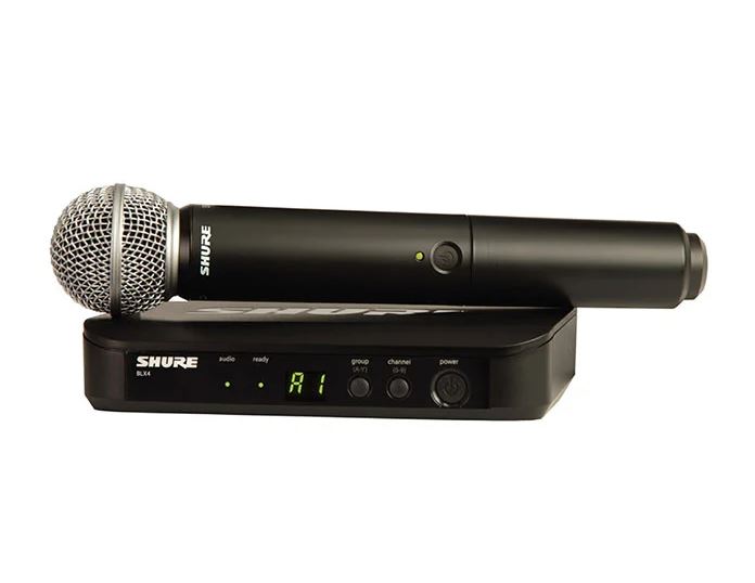 SHURE BLX24TH/SM58 *ของแท้รับประกัน 1ปี* ไมค์ไร้สาย Wireless Handheld Microphone System with SM58 Capsule (UHF 694-703 &748-758 MHz)