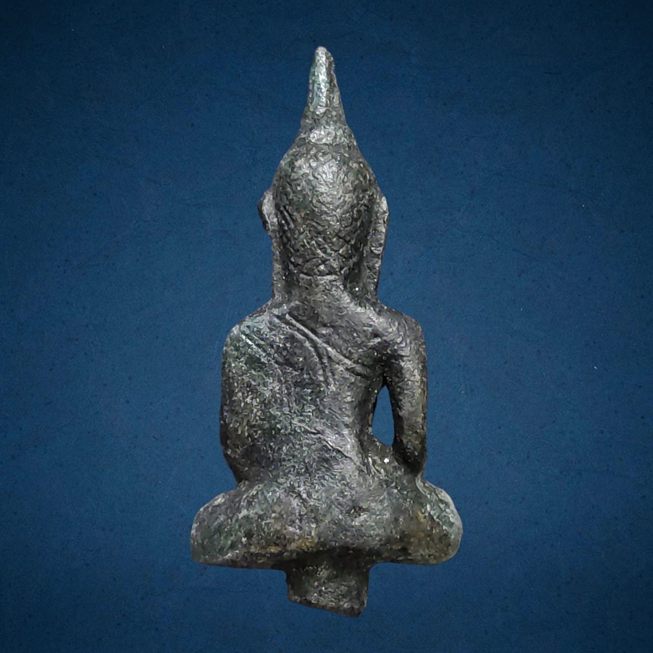 พระยอดธง สมัยอยุธยา เนื้อเงินแก่ทองแดง คลาสสิค