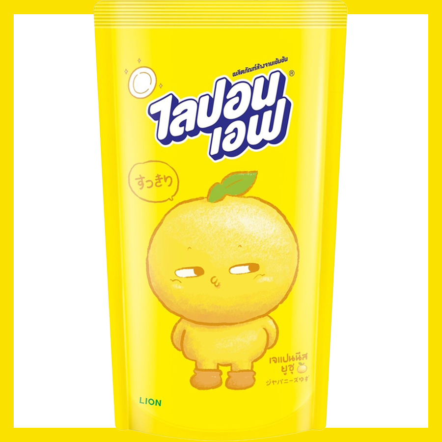 น้ำยาล้างจาน ไลปอนเอฟ เจแปนนีส ยูสุ ถุง เหลือง 500 มล.