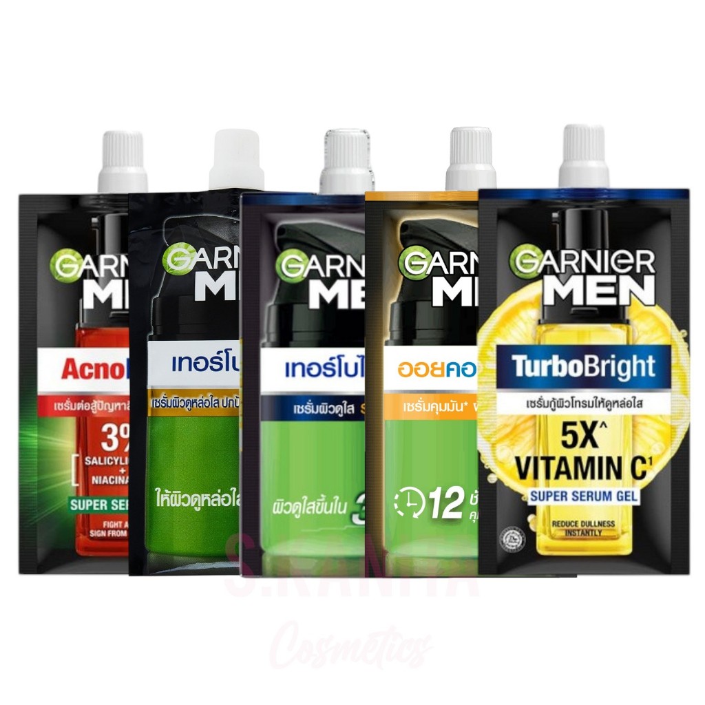Garnier Men การ์นิเย่ เมน ครีมซอง ผู้ชาย (7 มล) Cream Serum For Men (7 ML)