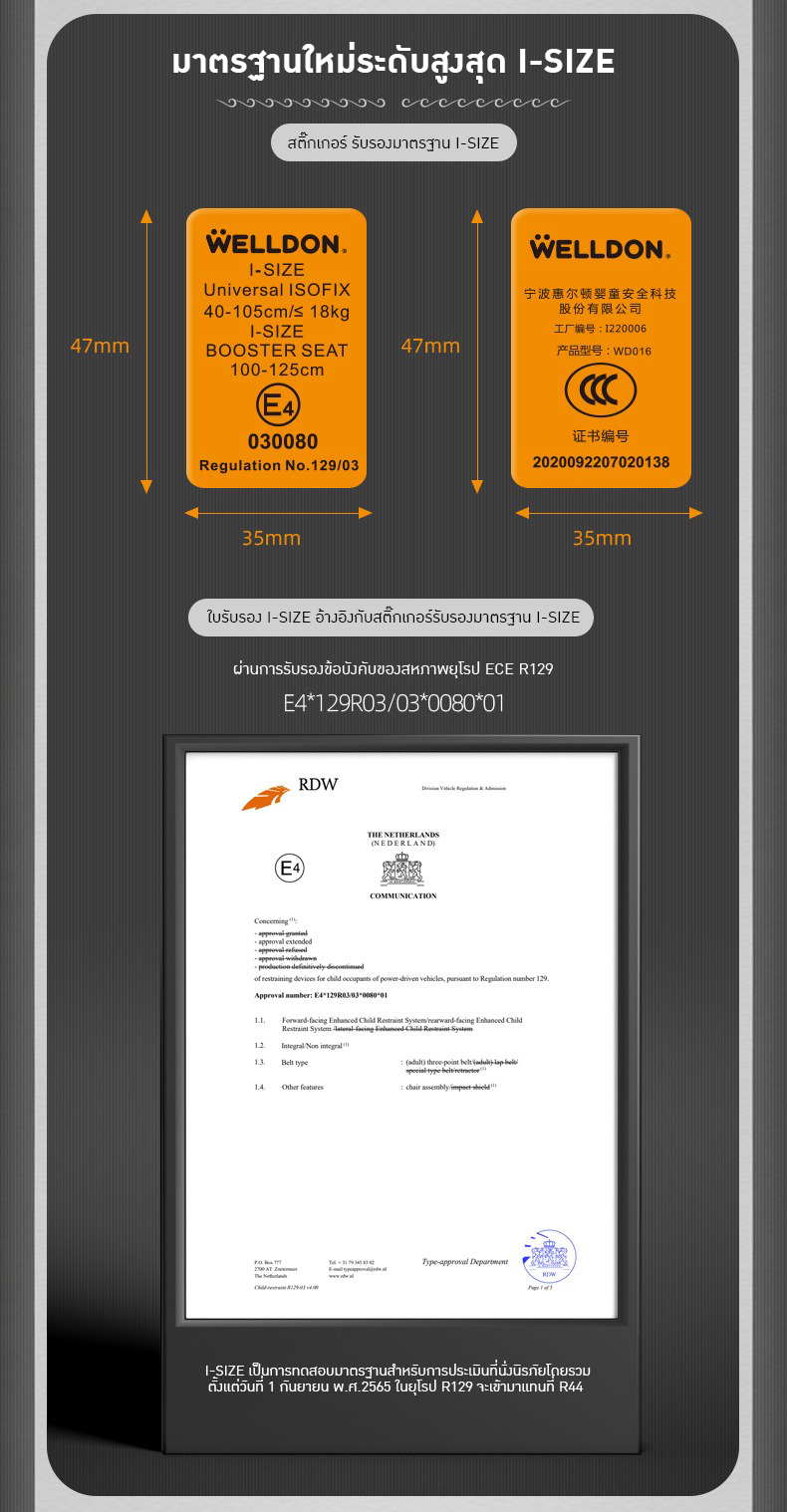 Welldon Booster รุ่น Cocoon Trip (สำหรับ 3 - 12 ปี)