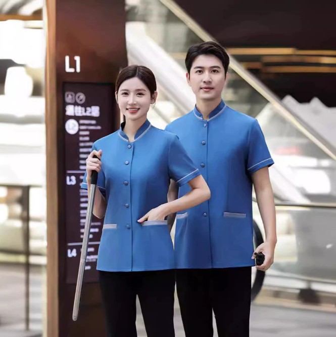 เสื้อแม่บ้านทำความสะอาดห้องพักโรงแรม เสื้อแม่บ้านห้างสรรพสินค้า ชุดแม่บ้านโรงพยาบาล