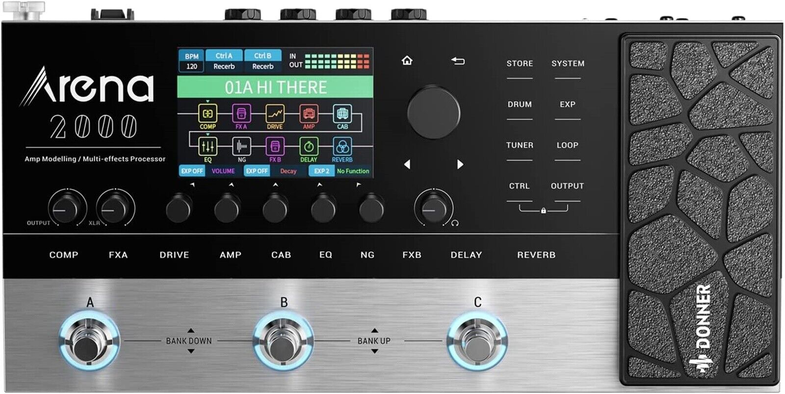 Donner Arena 2000 *ของแท้ประกัน1ปี* Guitar Multi Effect มัลติเอฟเฟคกีตาร์