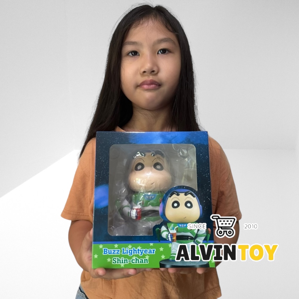 โมเดล ฟิกเกอร์ Shin-chan - ชินจังจอมแก่น ชุดบัชไลท์เยียร์ ขนาดความสูง 17 ซม. พร้อมกล่อง