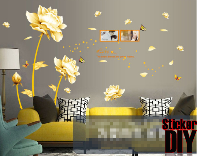 Transparent Wall Sticker สติ๊กเกอร์ติดผนัง The sweet breeze (กว้าง165cm.xสูง145cm.)