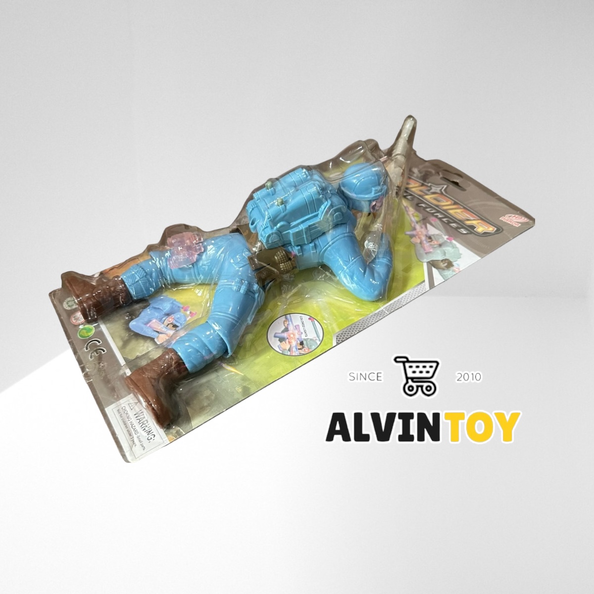 ของเล่นทหารหมอบมีเสียงไฟ ทหารคลานได้ ยิงปืนได้ มีเสียงมีไฟ