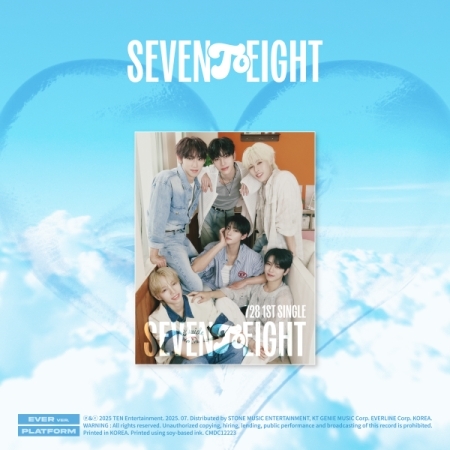 ( Pre-Order ) SEVENTOEIGHT 1st Single Album [ SEVENTOEIGHT ] Ever ver * ไม่มี Poster พับในกล่อง * วางจำหน่าย 1 / 8 / 2025