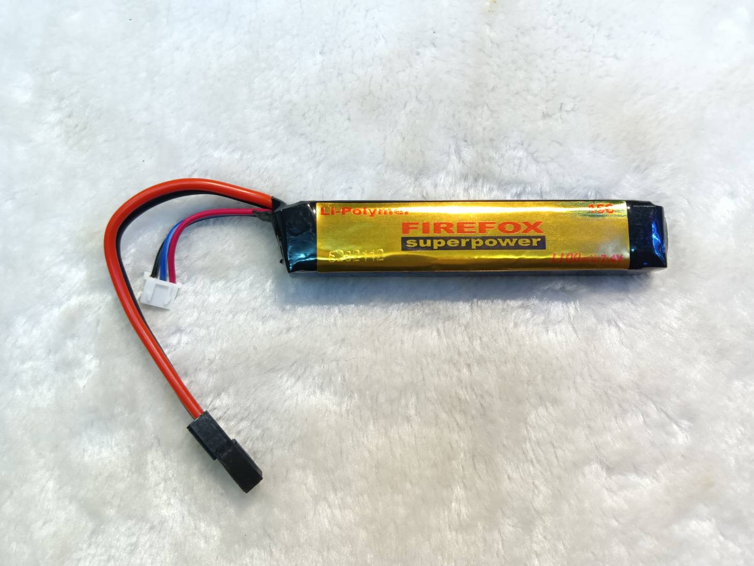 แบตลิโพFirefox 1100mah 15c 7.4v 2เซลล์