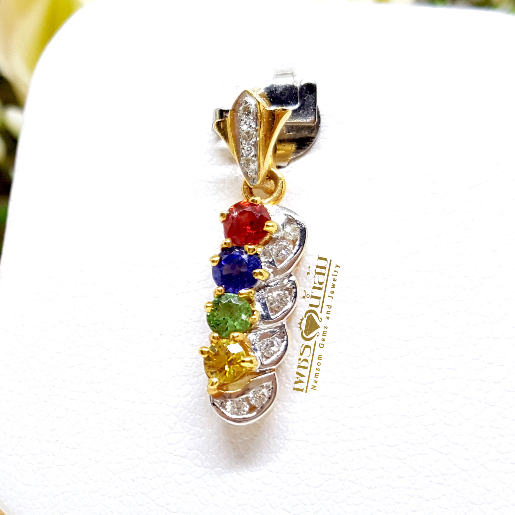 จี้พลอยแท้ Fancy Sapphire ทับทิม ไพลิน ซาร์โวไรท์ บุษราคัม