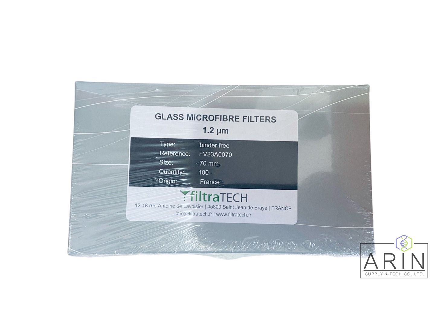 Glass microfiber filter Dia.70mm #FV23 ยี่ห้อ FiltraTECH France