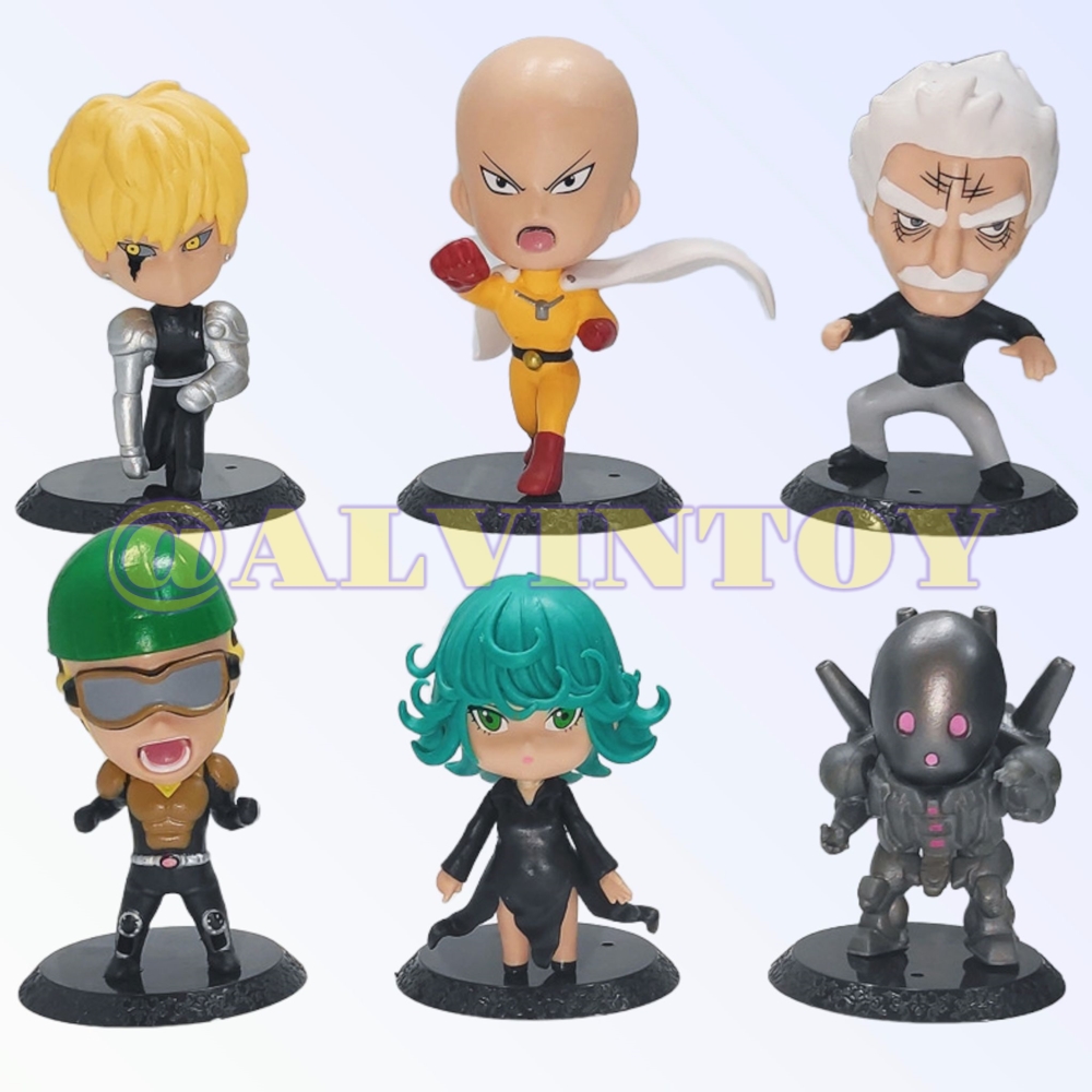 Action Figure One Punch Man - โมเดล วันพันช์แมน ชุด 6 ตัว ขนาดความสูง 10-12 ซม. มีฐาน งานสวย