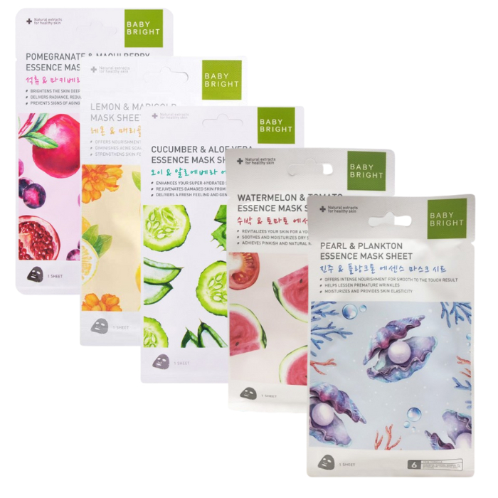 BABY BRIGHT เบบี้ไบร์ท เอสเซนต์มาส์กชีท มาส์กหน้า (20 กรัม) Essence Mask Sheet (20 G)