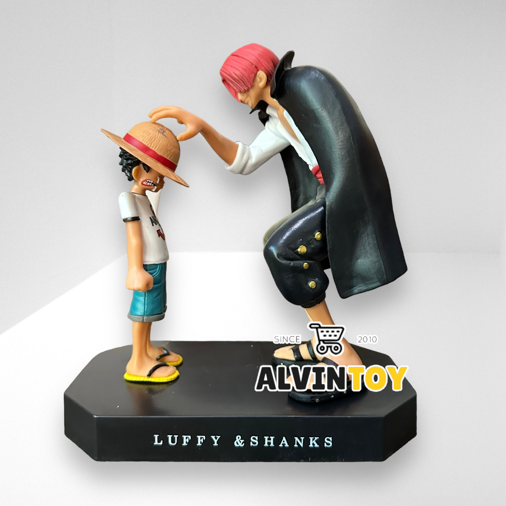 ฟิกเกอร์ One Piece Luffy & Shanks ลูฟี่ & แชงคูส ขนาดความสูง 10-15 cm. ผลิตจาก PVC คุณภาพดี