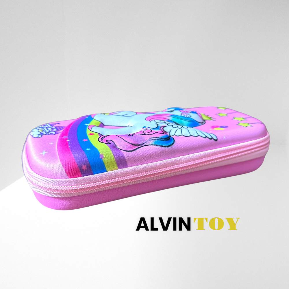 กระเป๋าดินสอไฟเบอร์ซิปรอบ Unicorn - ยูนิคอร์น